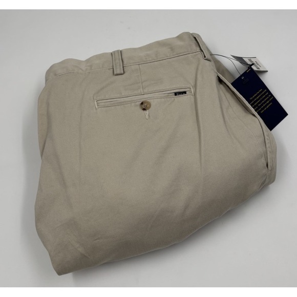NWT Polo Ralph Lauren Men's 40 x 32 Classic Pleated Fit Tan Cotton‎ Pants
